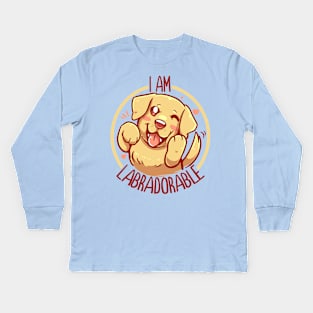 I am Labradorable - Golden Labrador Kids Long Sleeve T-Shirt